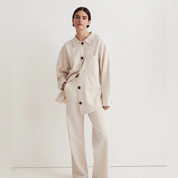 Madewell MWL Ponte Oversized Shirt Jacket Like New Size M - Picture 2 of 6